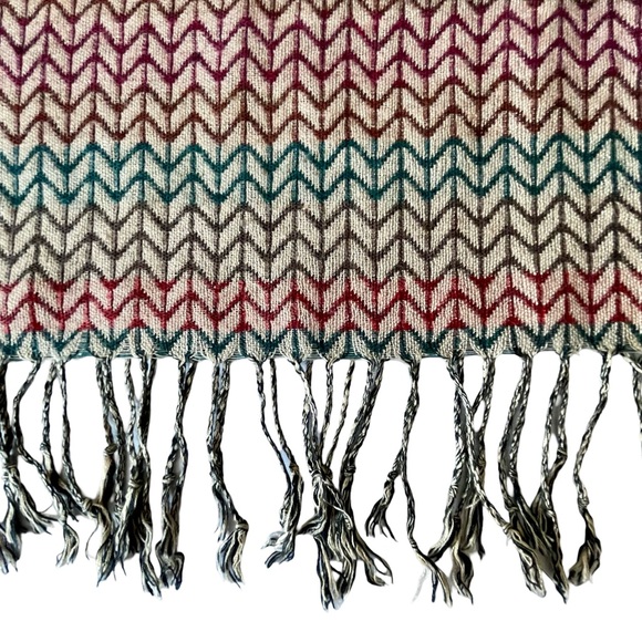 Pashmina Long Fringed Multi-colored Scarf Shawl Wrap - Picture 5 of 5